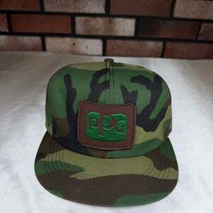Vintage K-Products PPG Woodland Camo Snapback Hunting Hat Cap